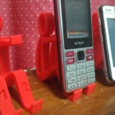 Phone stand with flower vase